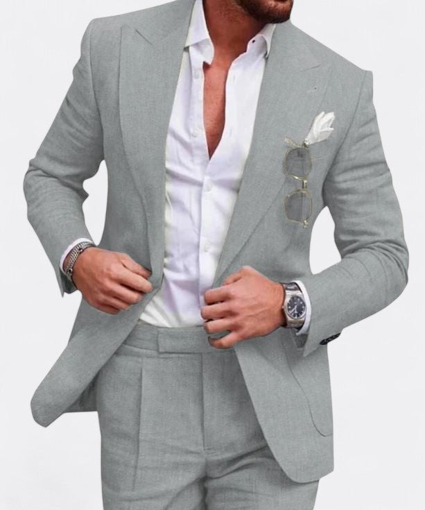 Alexander | Herren Elegant Hochzeitsanzug Set | Einreiher