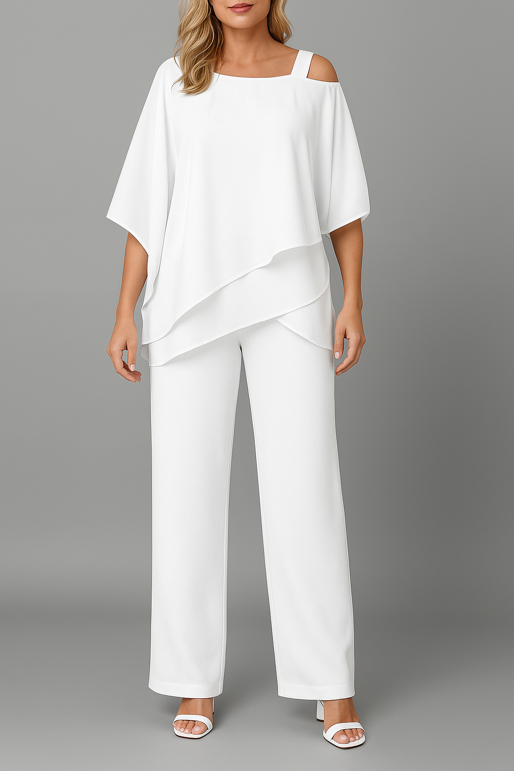 Aurora | Damen Elegant Stilvoll Zweiteiler | Cold-Shoulder