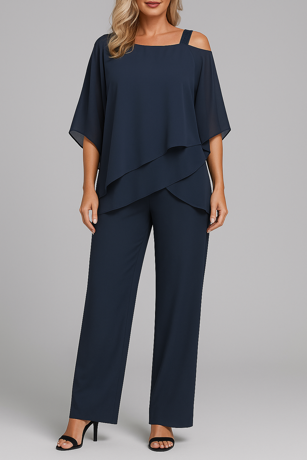 Aurora | Damen Elegant Stilvoll Zweiteiler | Cold-Shoulder