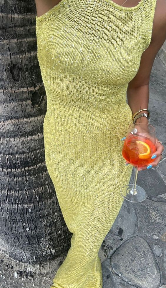 Alira | Damen Pailletten Abendkleid | Maxi