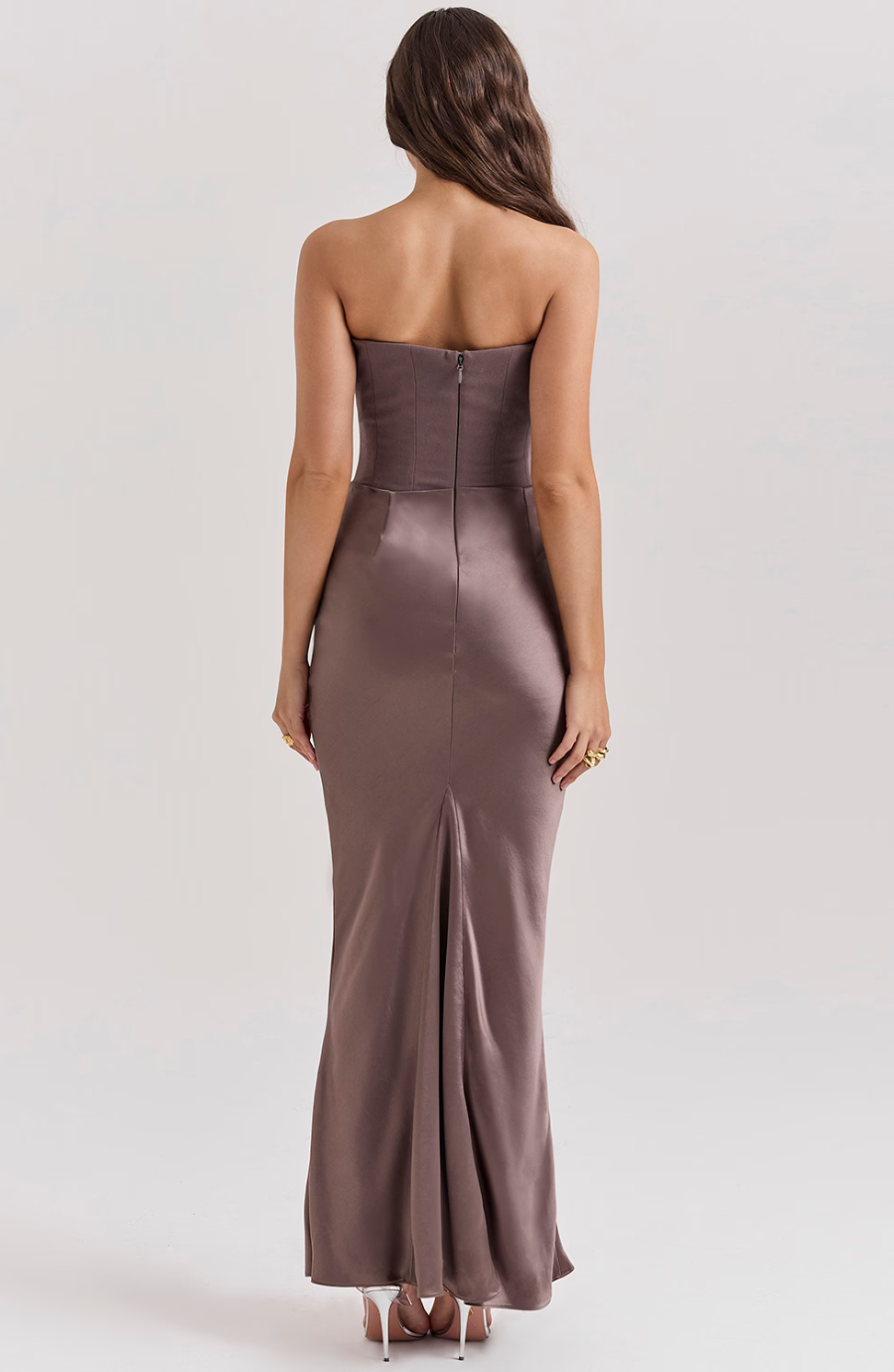 Celina | Damen Satin Abendkleid | Maxi