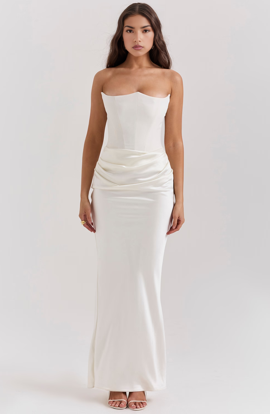 Celina | Damen Satin Abendkleid | Maxi