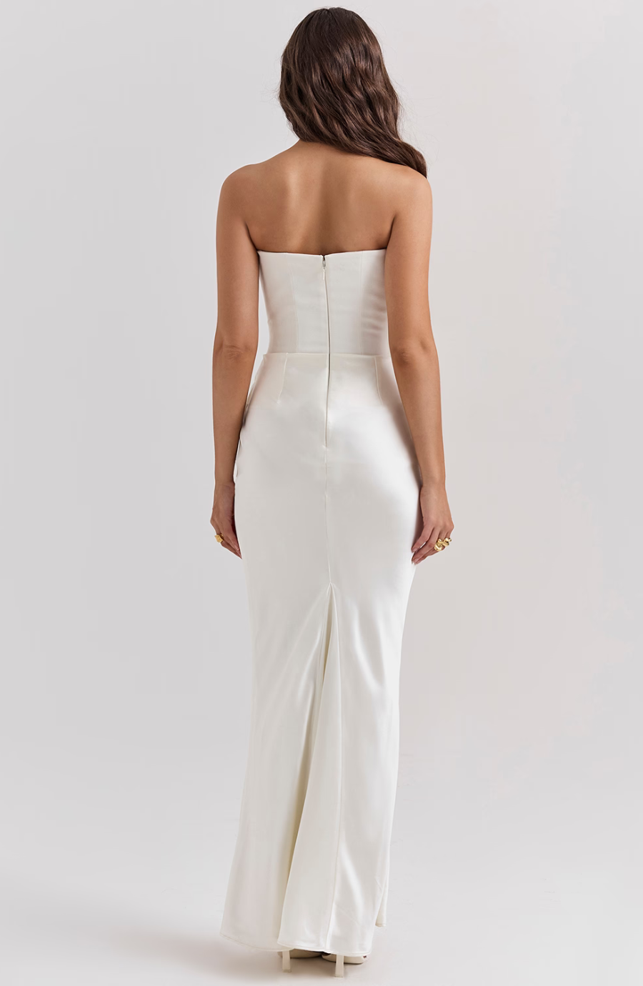 Celina | Damen Satin Abendkleid | Maxi