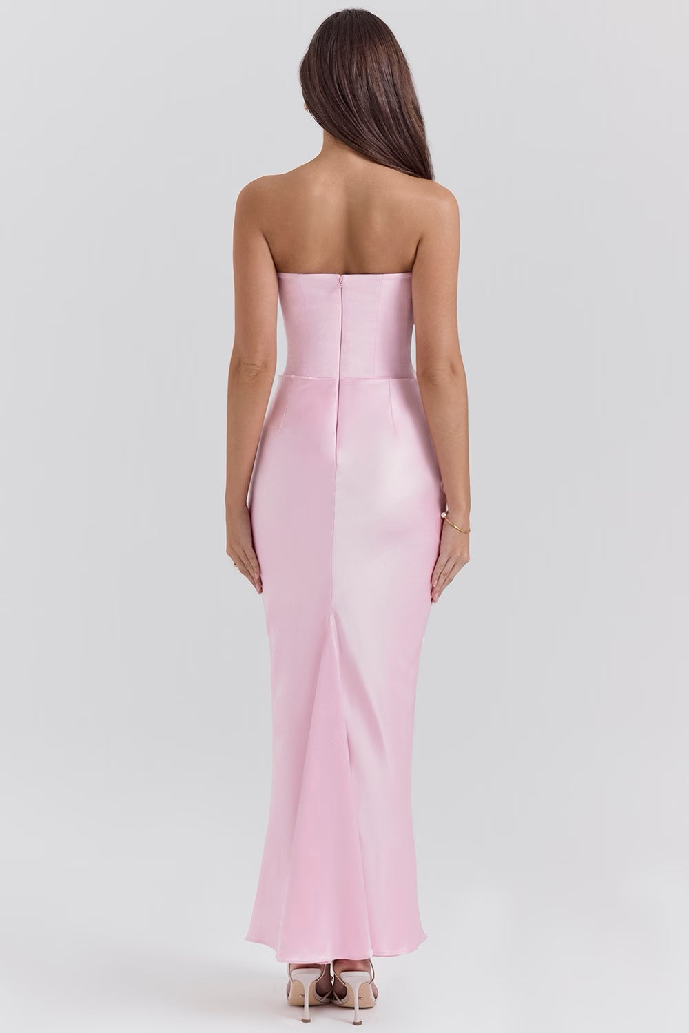 Celina | Damen Satin Abendkleid | Maxi