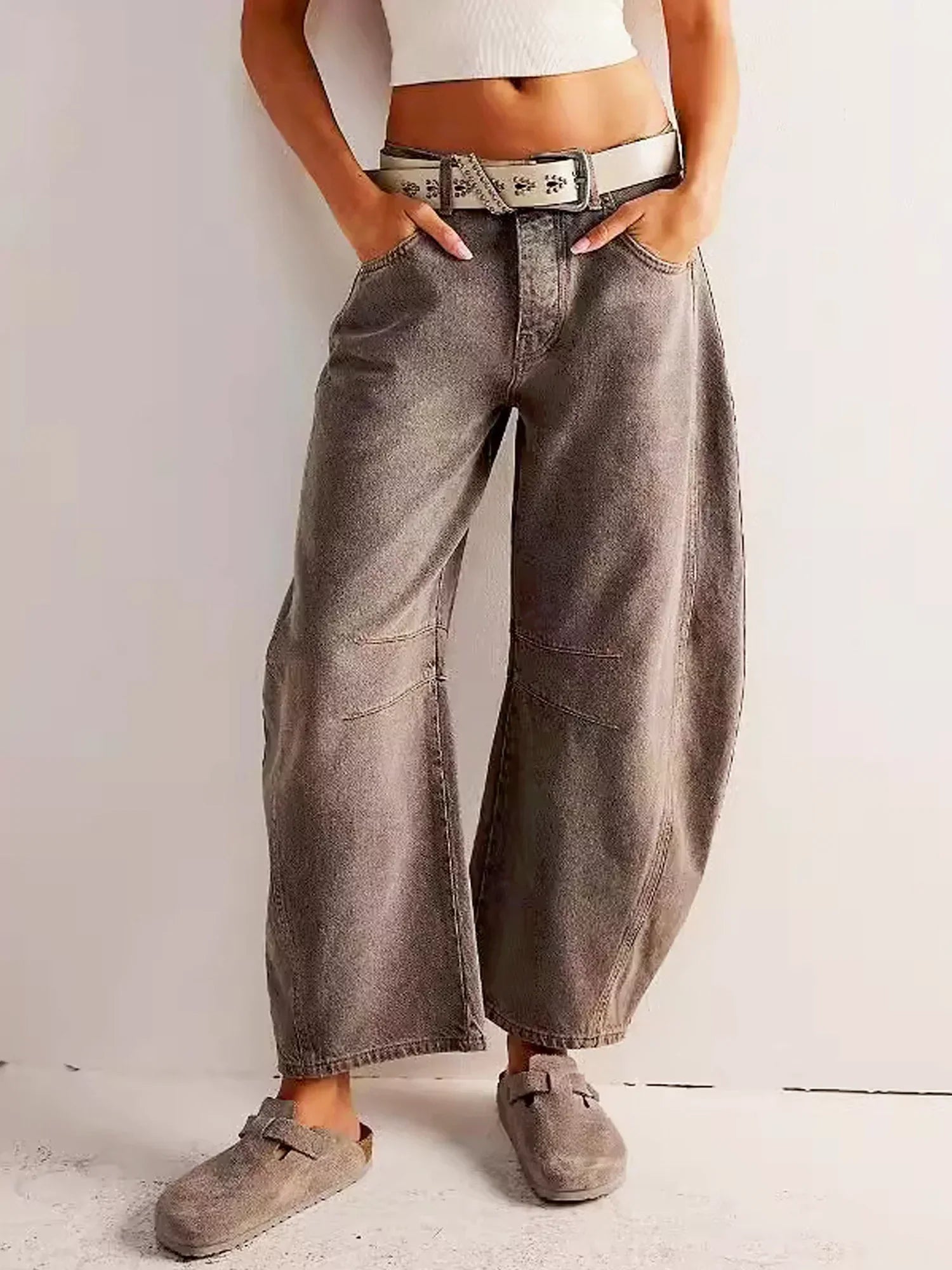 Damen Barrel Jeans Locker Geschnitten | Baggy