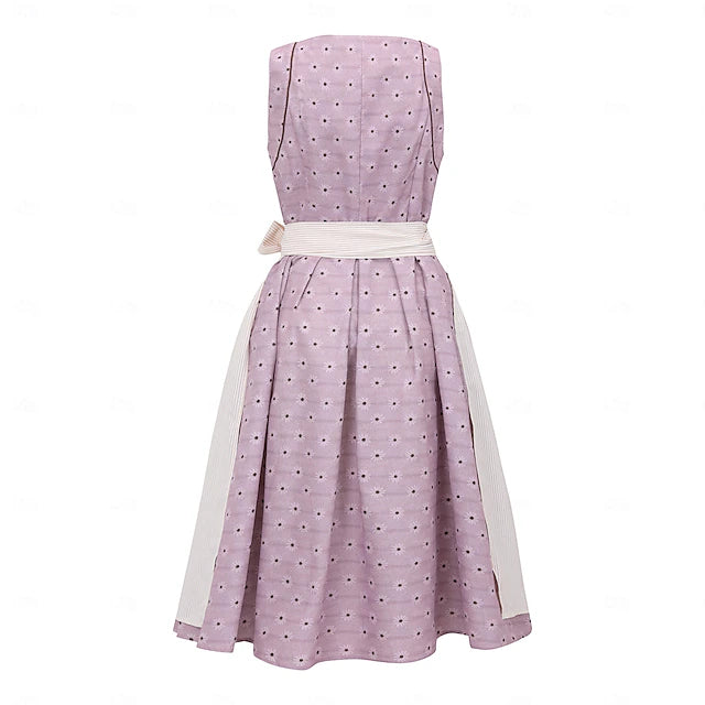Damen Dirndl Mit Schürze Und Schleife Oktoberfest | Midi Tracht