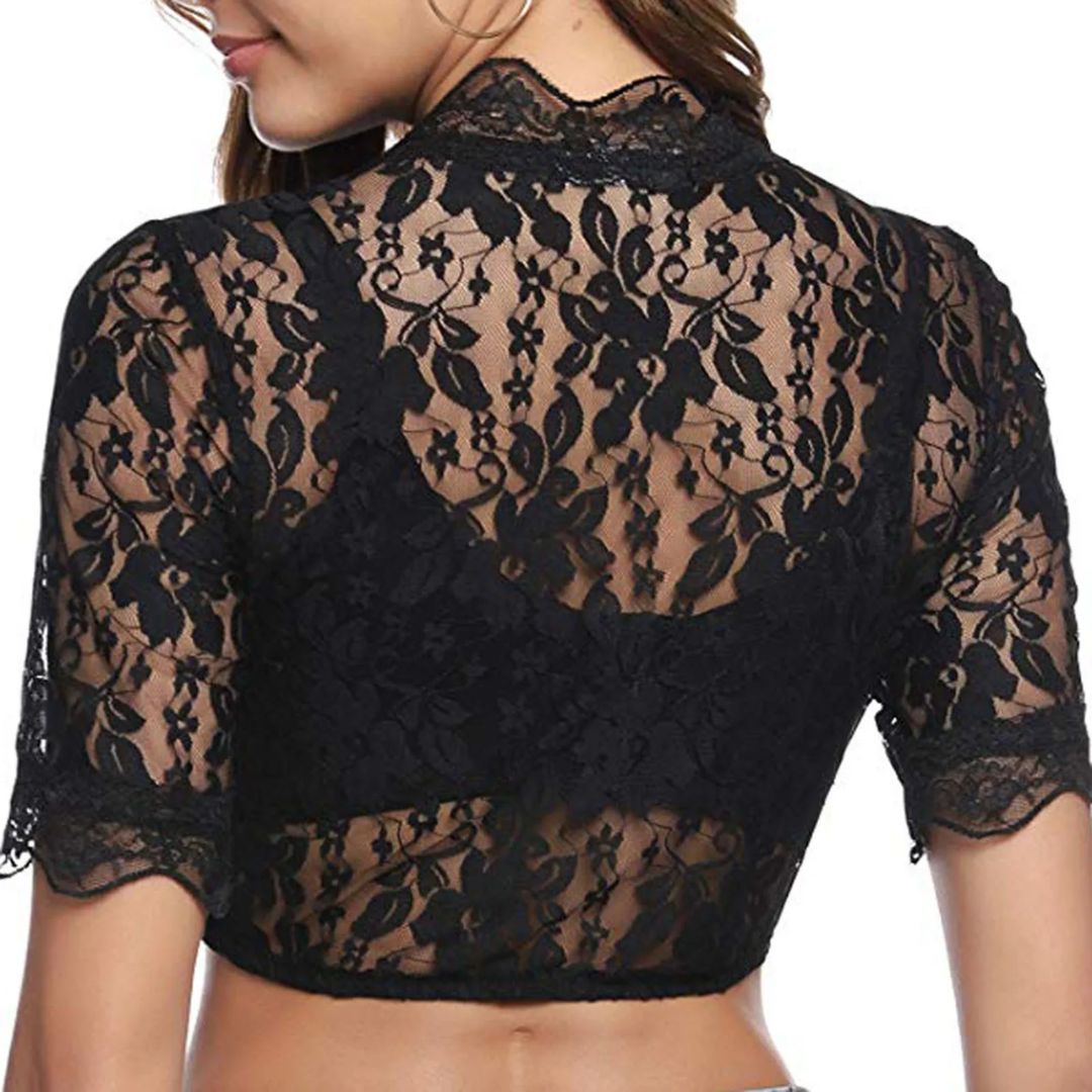 Damen Dirndlbluse Mit Spitze Und V-Ausschnitt | Oktoberfest