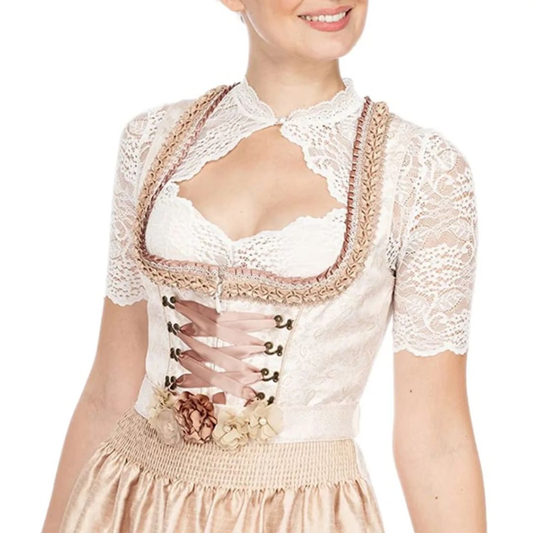 Damen Dirndlbluse Spitze Mit Cut-Out | Oktoberfest