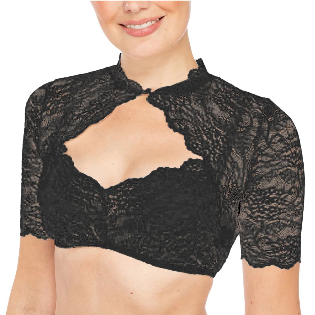 Damen Dirndlbluse Spitze Mit Cut-Out | Oktoberfest