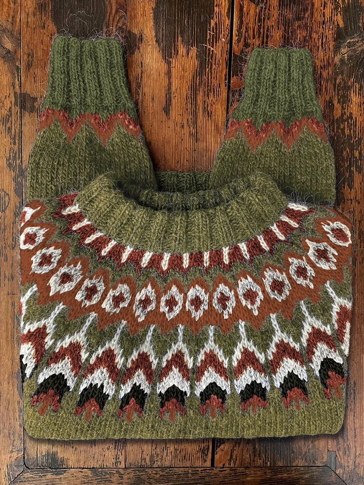Damen Norweger Pulli Mit Rollkragen | Warm