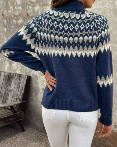 Damen Norweger Pulli Mit Rollkragen | Warm & Strick