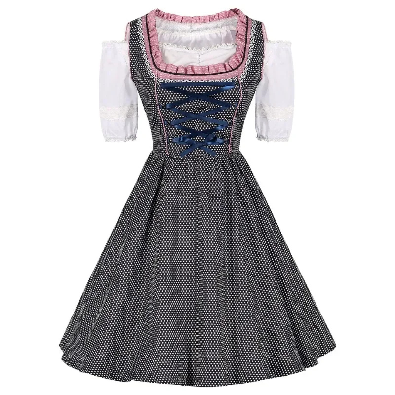 Damen Oktoberfest Dirndl Mit Pünktchenmuster | Klassisch
