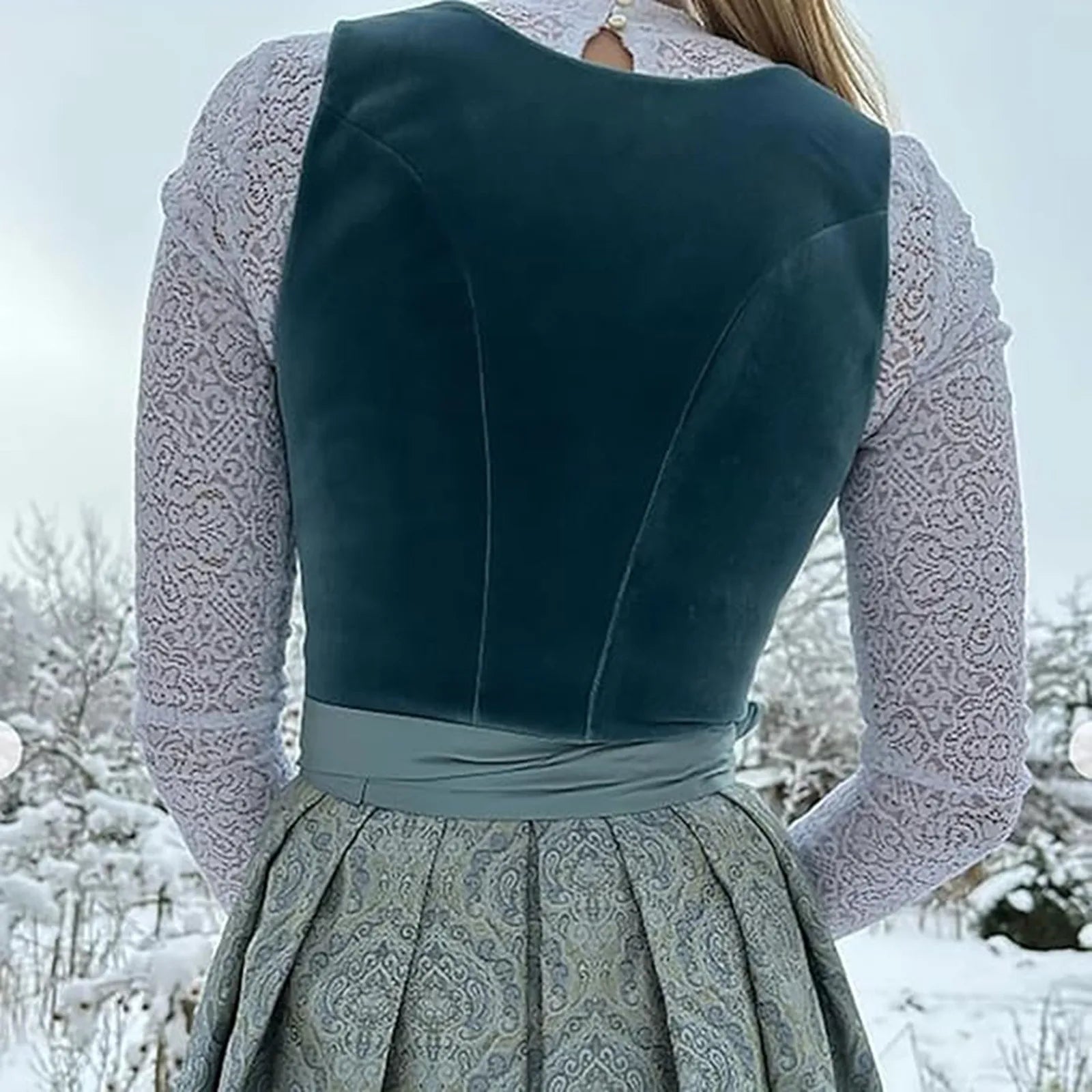 Damen Oktoberfest Dirndl Mit Schürze | Midi