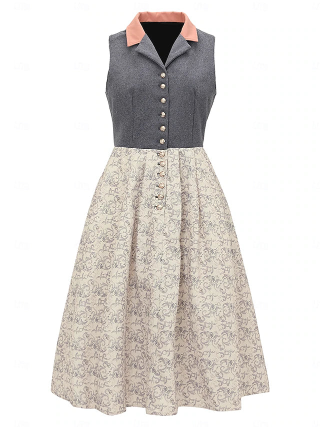 Damen Oktoberfest Kleid Mit Kragen Und Schärpe | Festlich