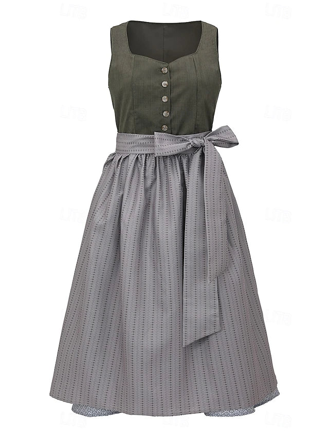 Damen Oktoberfest Kleid Mit Mieder Und Schärpe | Festlich