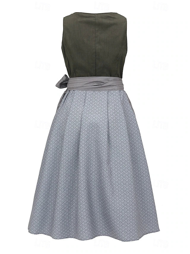 Damen Oktoberfest Kleid Mit Mieder Und Schärpe | Festlich