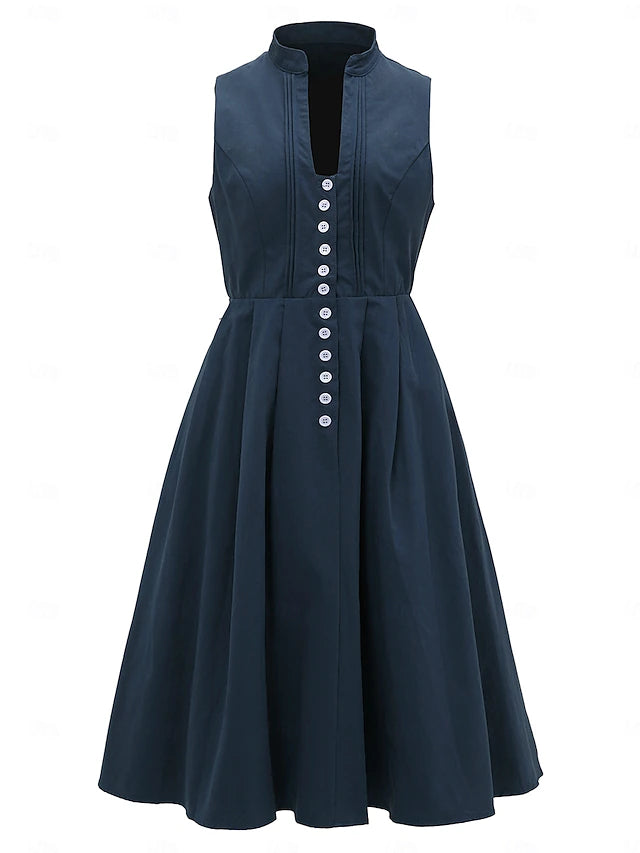 Damen Oktoberfest Kleid Mit Stehkragen Und Schärpe | Festlich