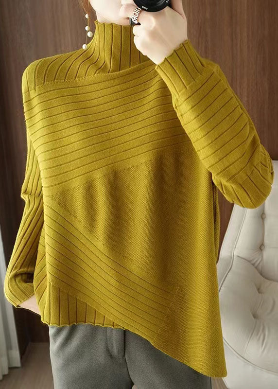 Damen Rollkragenpullover Asymmetrisch | Strick