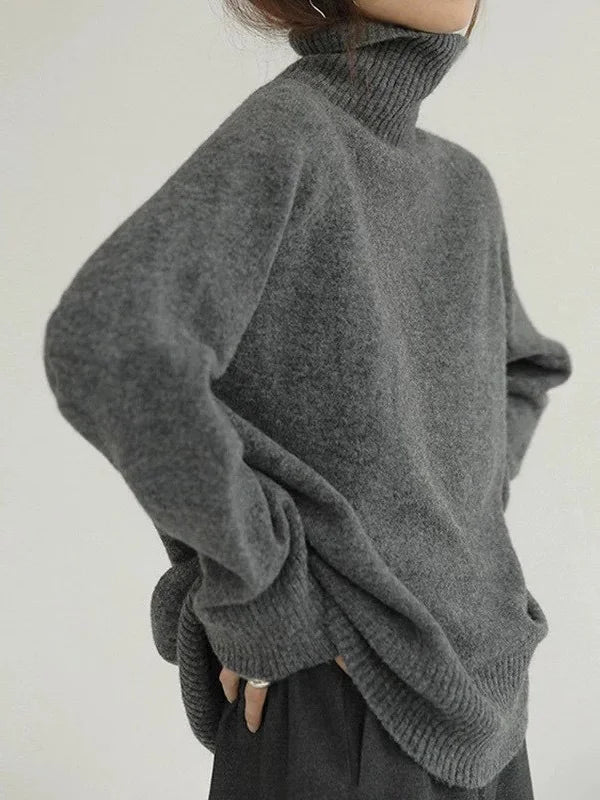 Damen Rollkragenpullover Locker Geschnitten | Winter