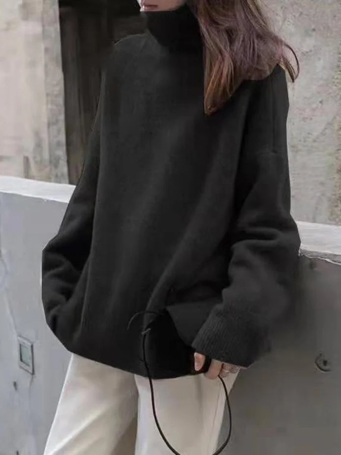 Damen Rollkragenpullover Locker Geschnitten | Winter