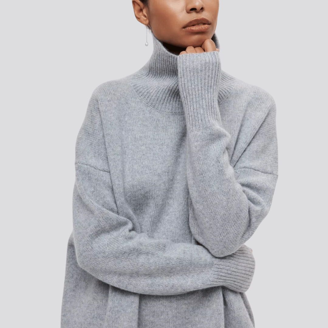 Damen Rollkragenpullover Oversize Strick | Warm