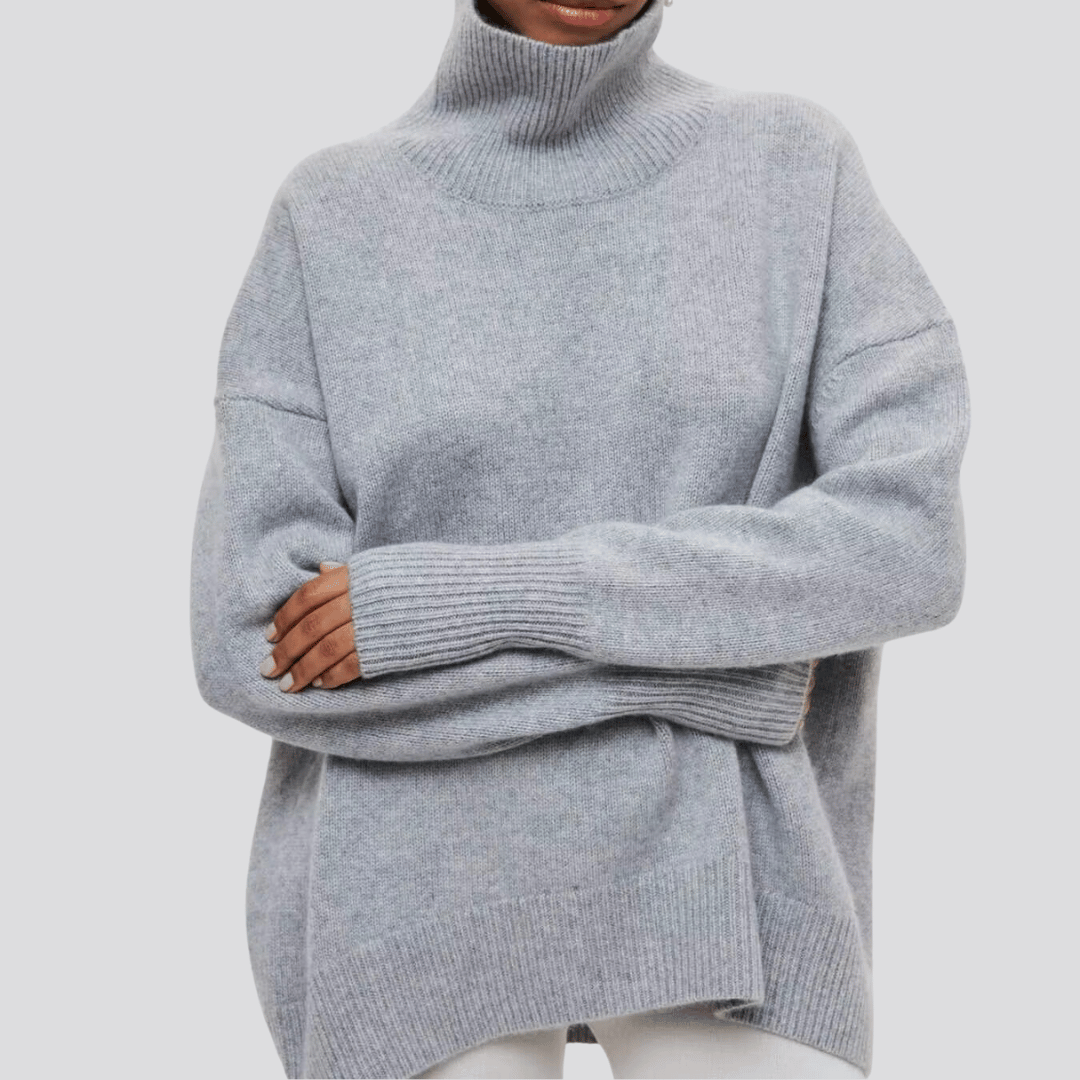 Damen Rollkragenpullover Oversize Strick | Warm