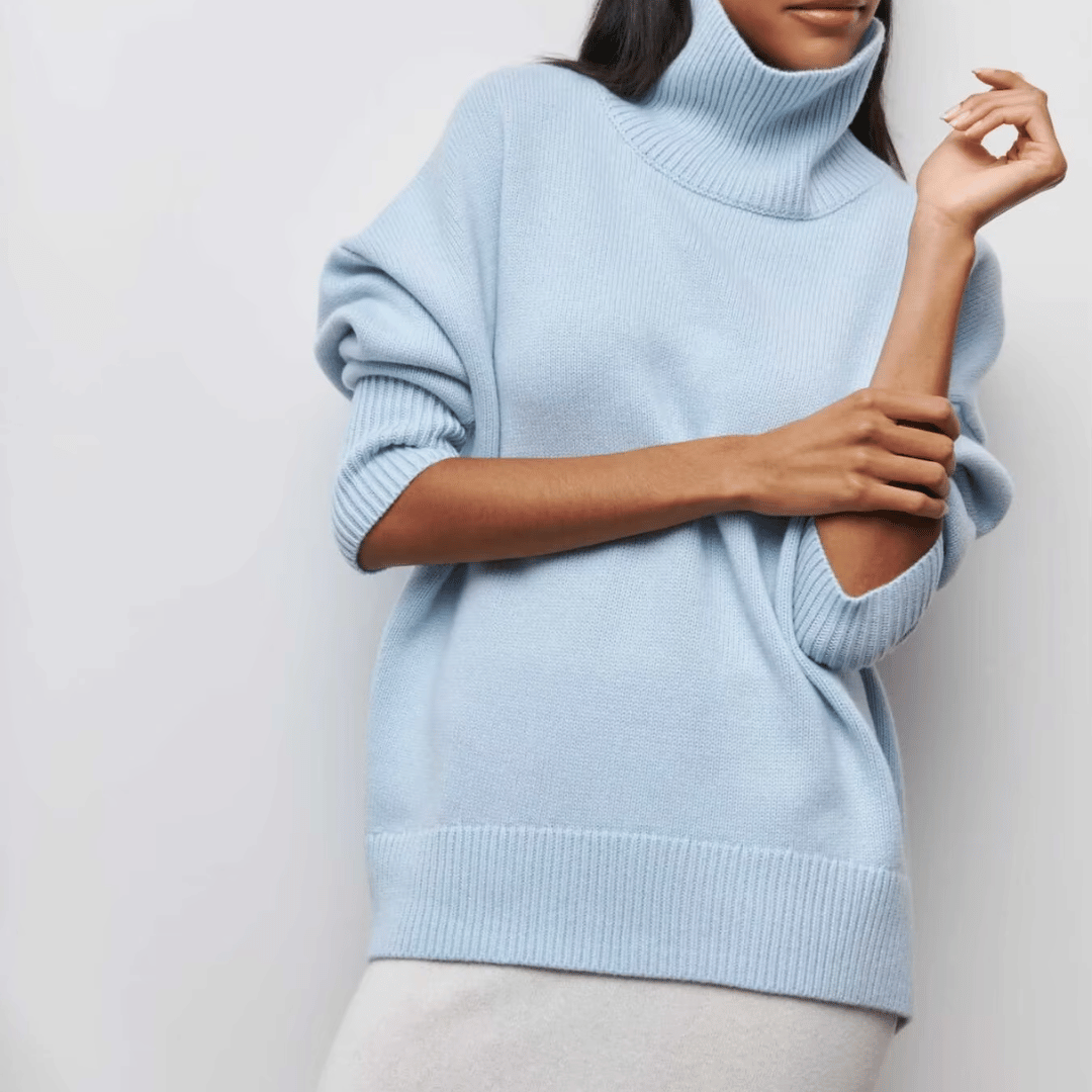 Damen Rollkragenpullover Oversize Strick | Warm