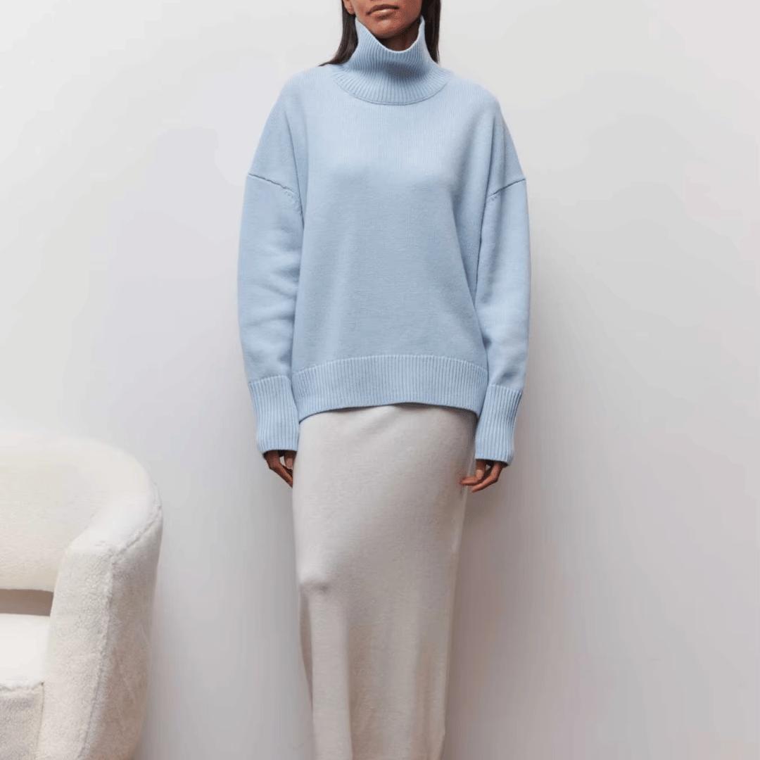 Damen Rollkragenpullover Oversize Strick | Warm