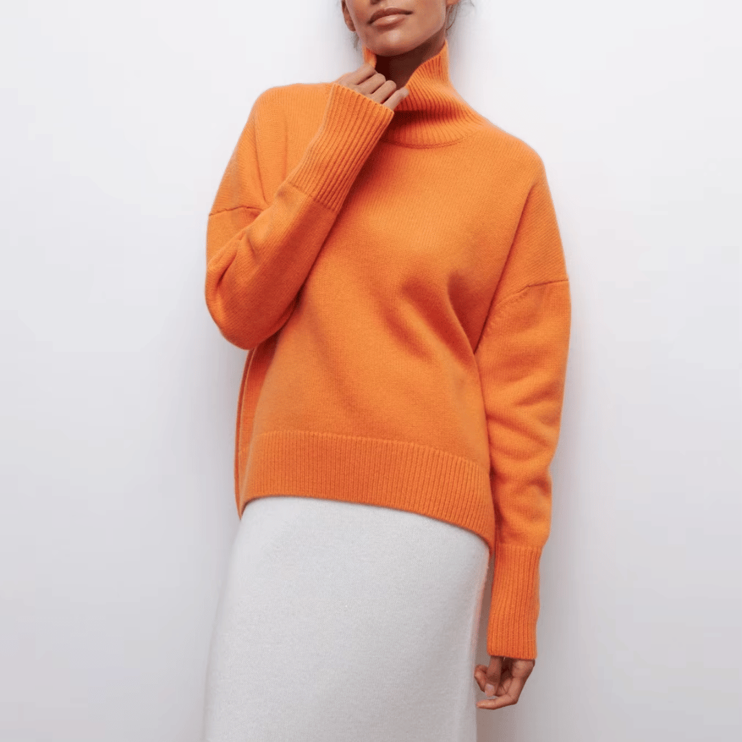 Damen Rollkragenpullover Oversize Strick | Warm