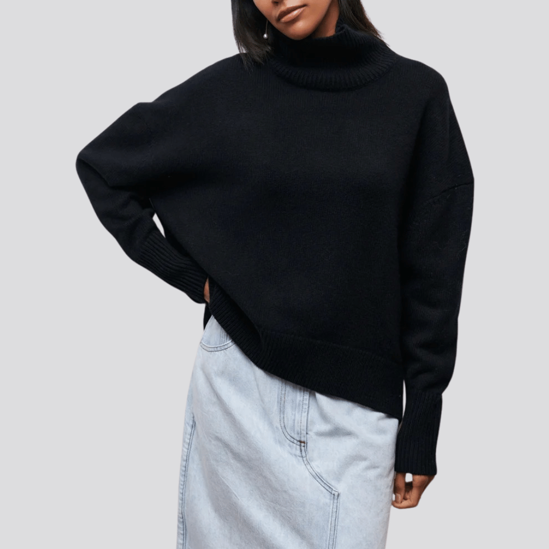 Damen Rollkragenpullover Oversize Strick | Warm