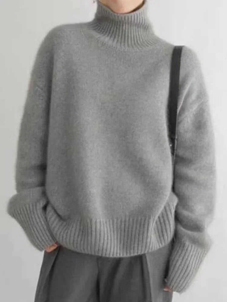 Damen Rollkragenpullover Strick | Warm