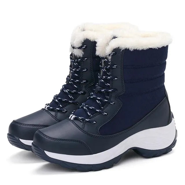 Damen Winterschuhe Gefüttert Mit Schnürung