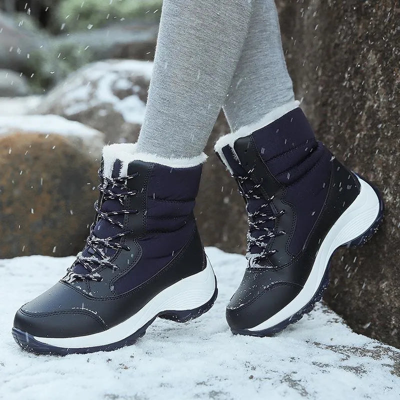 Damen Winterschuhe Gefüttert Mit Schnürung