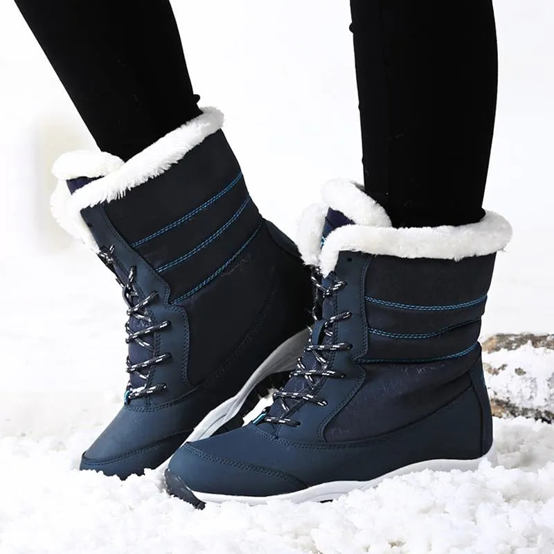 Damen Winterschuhe Gefüttert Mit Schnürung
