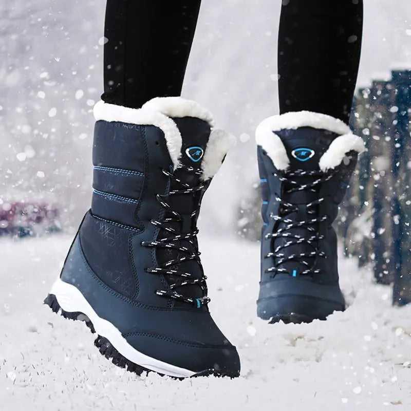 Damen Winterschuhe Gefüttert Mit Schnürung