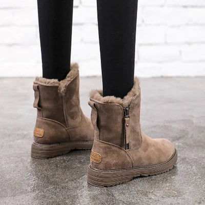 Damen Winterschuhe Mit Reißverschluss Und Profilsohle | Winter