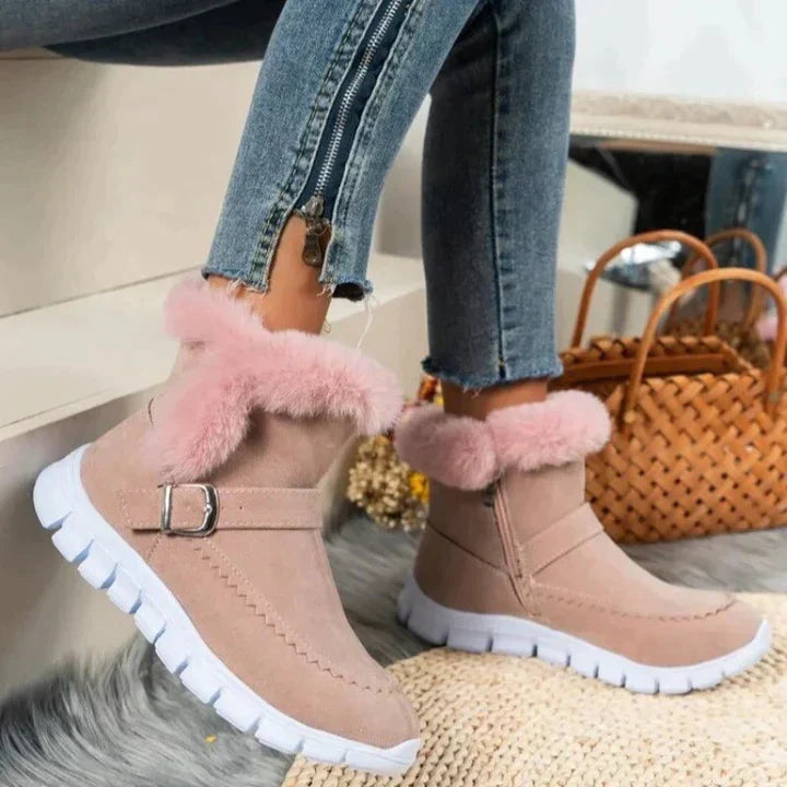 Damen Winterschuhe Mit Reißverschluss Und Schnalle | Winter
