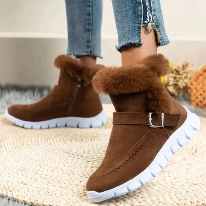 Damen Winterschuhe Mit Reißverschluss Und Schnalle | Winter