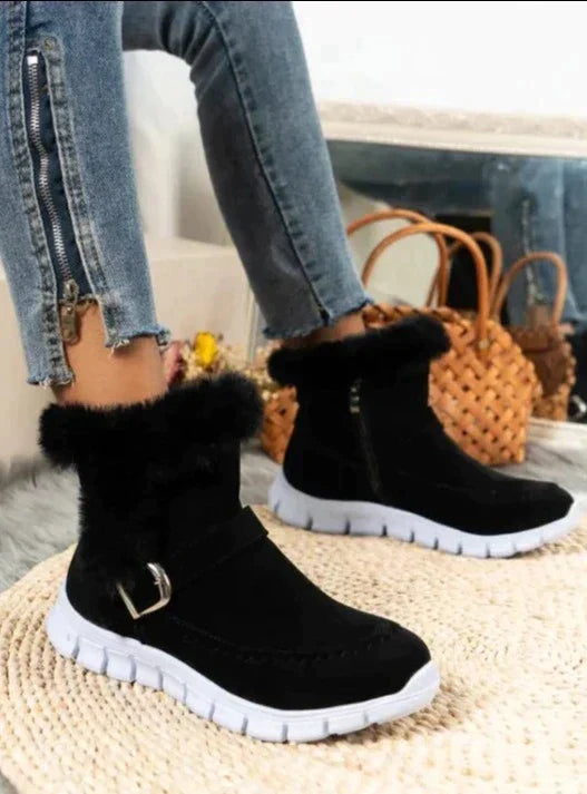 Damen Winterschuhe Mit Reißverschluss Und Schnalle | Winter