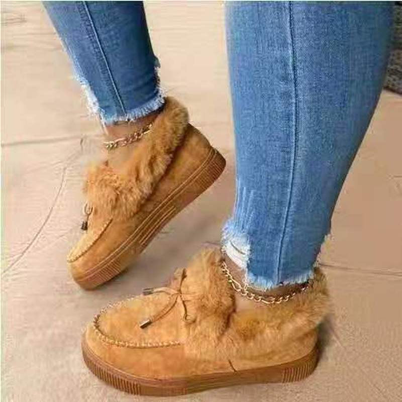 Damen Winterschuhe Mit Schleife Und Gefüttertem Rand | Winter