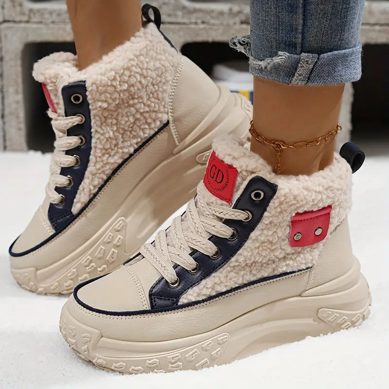 Damen Winterschuhe Mit Schnürung Und Plateausohle | Winter