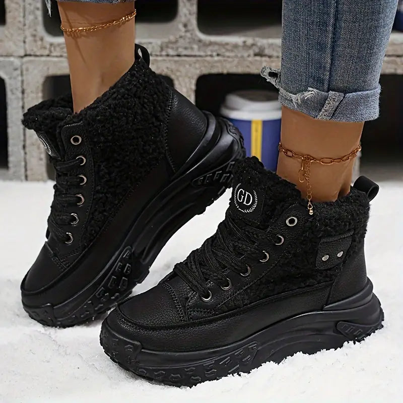 Damen Winterschuhe Mit Schnürung Und Plateausohle | Winter
