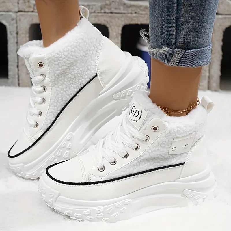 Damen Winterschuhe Mit Schnürung Und Plateausohle | Winter