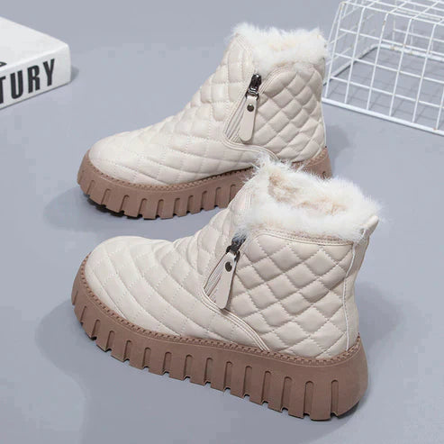 Damen Winterschuhe Mit Steppdesign Und Reißverschluss | Winter