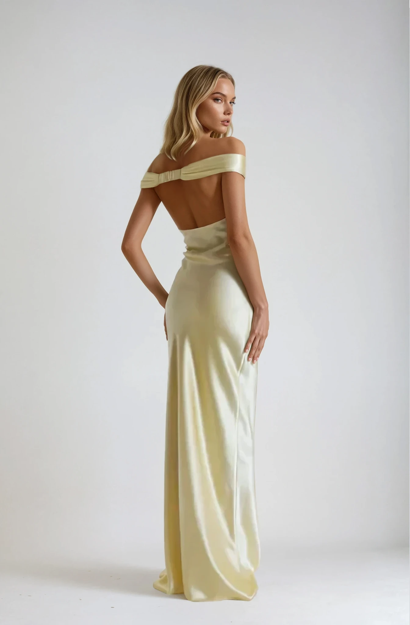 Elira | Damen Satin Abendkleid | Maxi