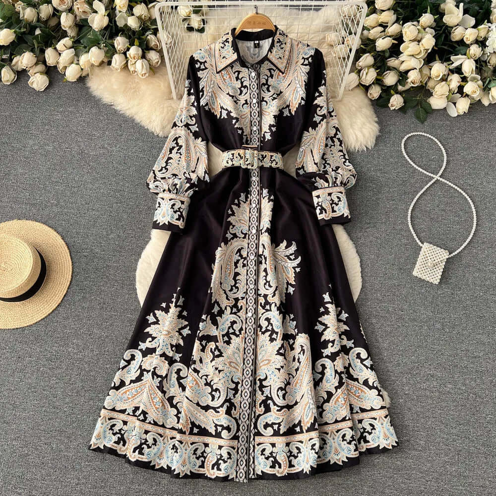 Emilia | Damen Elegantes Gürtel Abendkleid | Maxi