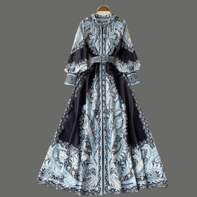 Emilia | Damen Elegantes Gürtel Abendkleid | Maxi