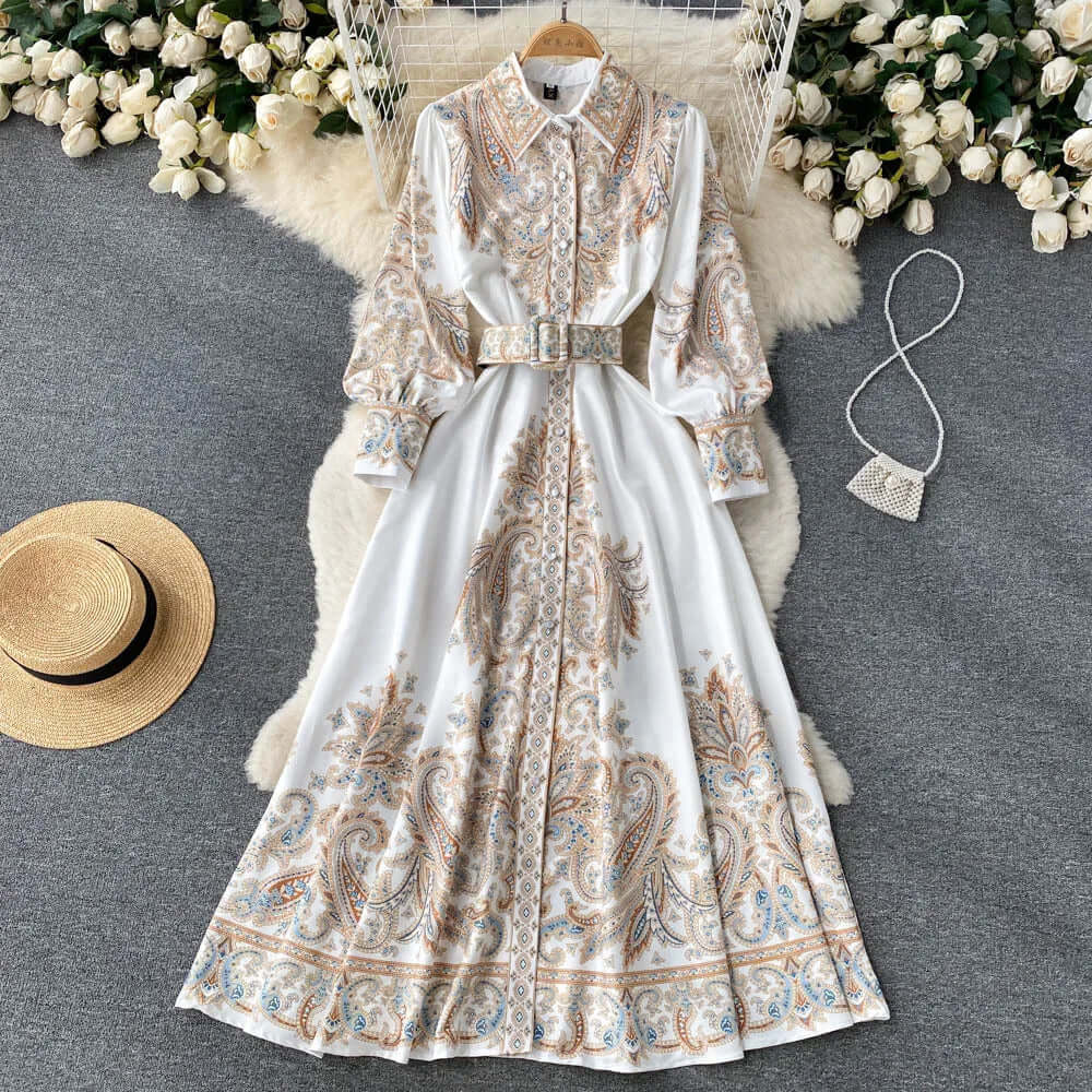 Emilia | Damen Elegantes Gürtel Abendkleid | Maxi