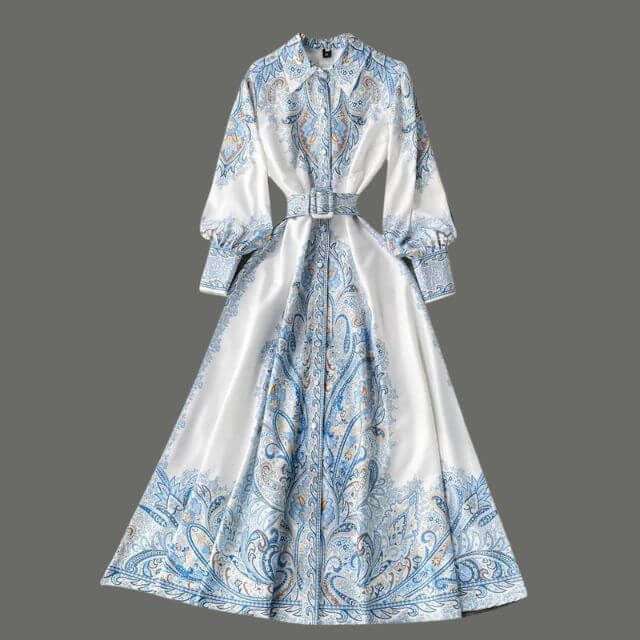 Emilia | Damen Elegantes Gürtel Abendkleid | Maxi