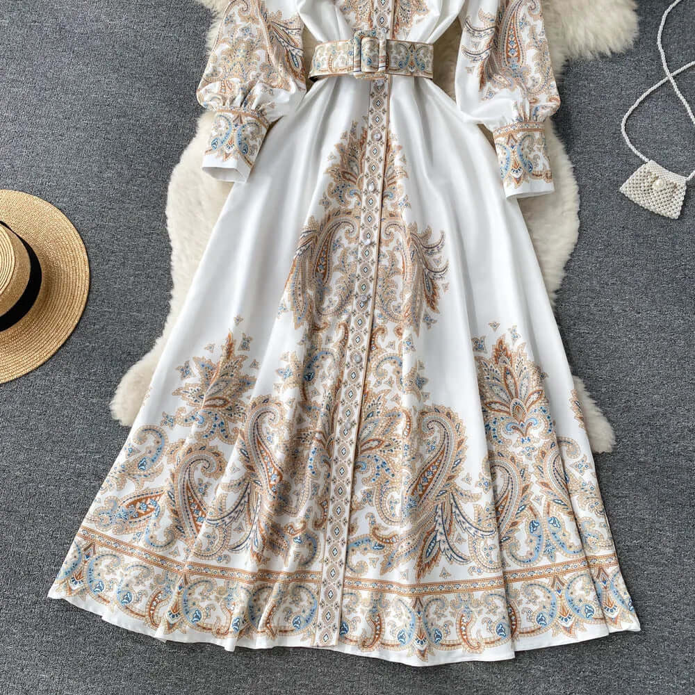 Emilia | Damen Elegantes Gürtel Abendkleid | Maxi